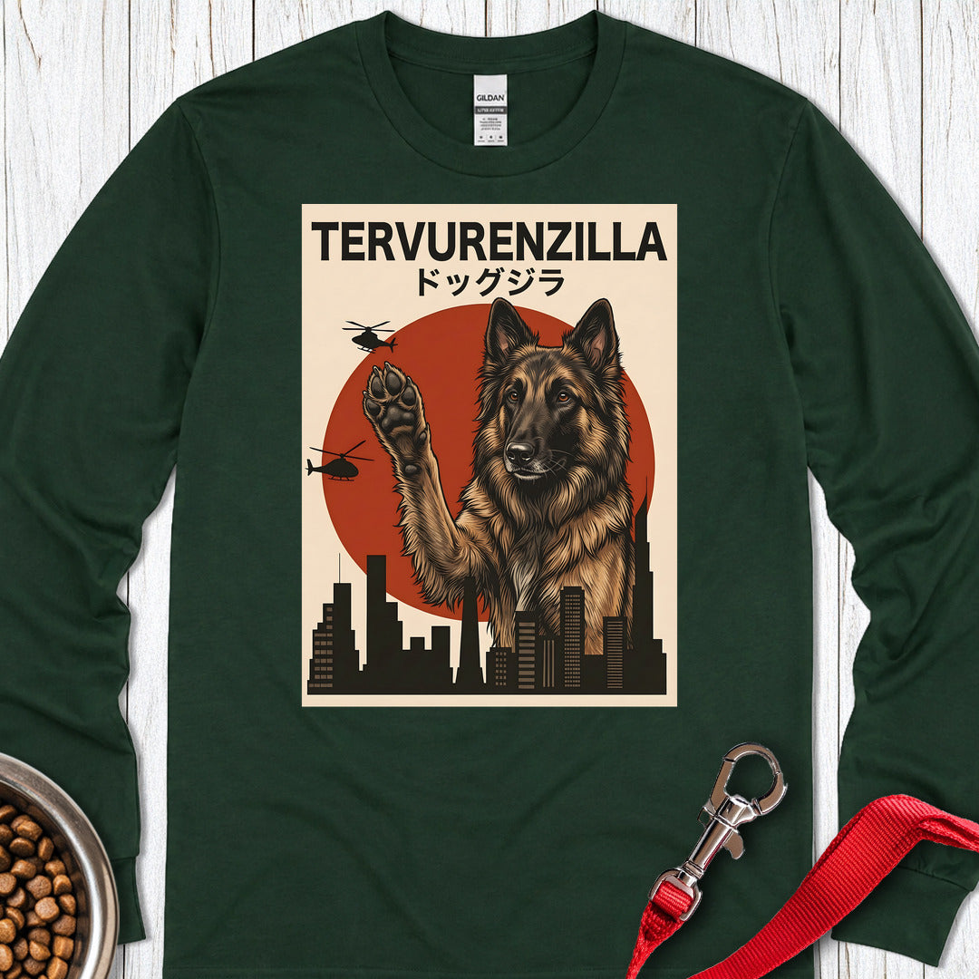 Belgian Tervuren Tervurenzilla Long Sleeve Shirt Gift For Dog Lover