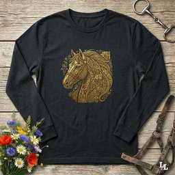 Golden Girl Long Sleeve Tee Gift For Horse Lover