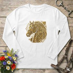 Golden Girl Long Sleeve Tee Gift For Horse Lover