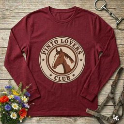 Pinto Lovers Club Long Sleeve Tee Gift For Horse Lover