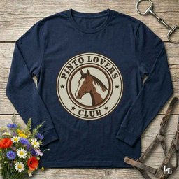 Pinto Lovers Club Long Sleeve Tee Gift For Horse Lover