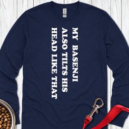 Basenji Tilts His Head Long Sleeve Shirt Gift For Dog Lover