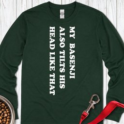 Basenji Tilts His Head Long Sleeve Shirt Gift For Dog Lover