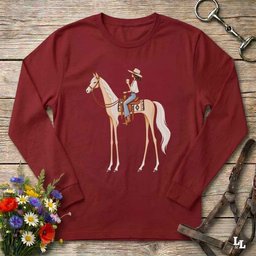 Sip And Ride Long Sleeve Tee Gift For Horse Lover