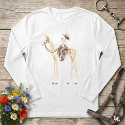 Sip And Ride Long Sleeve Tee Gift For Horse Lover