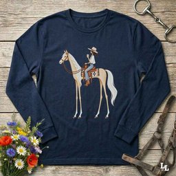 Sip And Ride Long Sleeve Tee Gift For Horse Lover