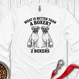 2 Boxers Halftone Long Sleeve Shirt Gift For Dog Lover