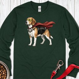 Beagle Superhero Long Sleeve Shirt Gift For Dog Lover
