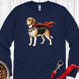 Beagle Superhero Long Sleeve Shirt Gift For Dog Lover