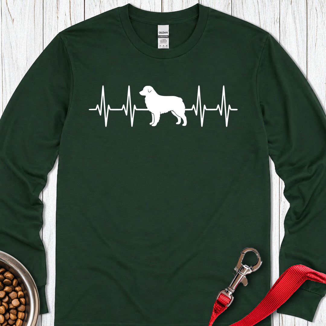 Australian Shepherd Heartbeat Long Sleeve Shirt Gift For Dog Lover