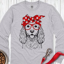 Cute Cocker Spaniel Long Sleeve Shirt Gift For Dog Lover