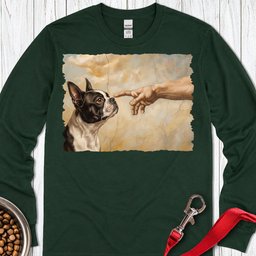 Boston Terrier Creation Long Sleeve Shirt Gift For Dog Lover