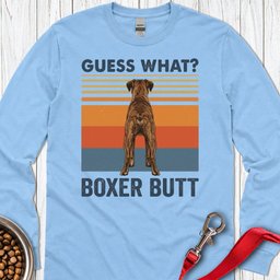 Brindle Boxer Butt Long Sleeve Shirt Gift For Dog Lover