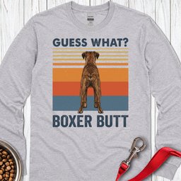 Brindle Boxer Butt Long Sleeve Shirt Gift For Dog Lover