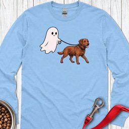Chesapeake Bay Retriever Ghost Walk Long Sleeve Shirt Gift For Dog Lover