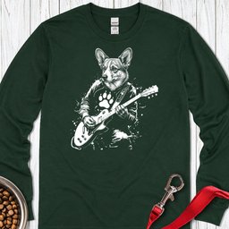 Cardigan Welsh Corgi Guitar Long Sleeve Shirt Gift For Dog Lover