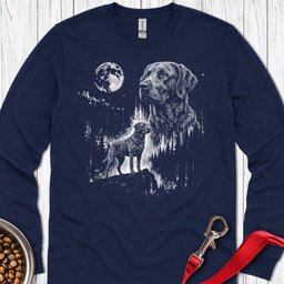 Chesapeake Bay Retriever Moonlight Long Sleeve Shirt Gift For Dog Lover