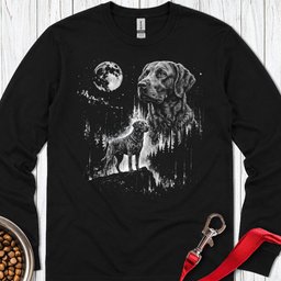 Chesapeake Bay Retriever Moonlight Long Sleeve Shirt Gift For Dog Lover