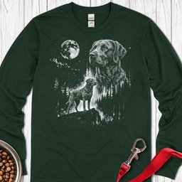 Chesapeake Bay Retriever Moonlight Long Sleeve Shirt Gift For Dog Lover