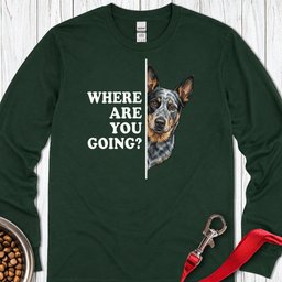 Blue Heeler Following Long Sleeve Shirt Gift For Dog Lover