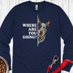 Blue Heeler Following Long Sleeve Shirt Gift For Dog Lover