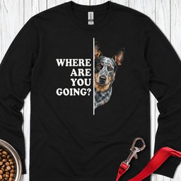 Blue Heeler Following Long Sleeve Shirt Gift For Dog Lover