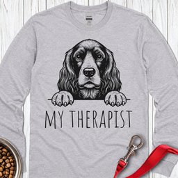 Cocker Spaniel My Therapist Long Sleeve Shirt Gift For Dog Lover