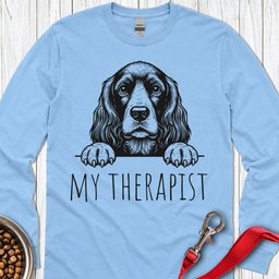 Cocker Spaniel My Therapist Long Sleeve Shirt Gift For Dog Lover