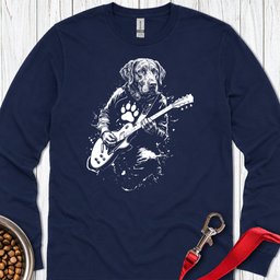 Chesapeake Bay Retriever Guitar Long Sleeve Shirt Gift For Dog Lover