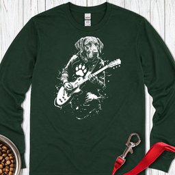 Chesapeake Bay Retriever Guitar Long Sleeve Shirt Gift For Dog Lover