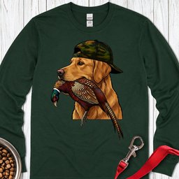 Golden Retriever Pheasant Hunter Long Sleeve Shirt Gift For Dog Lover