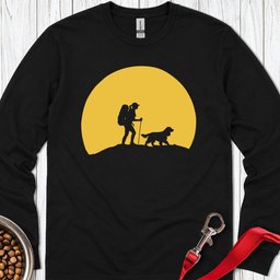 Cocker Spaniel Hiking Long Sleeve Shirt Gift For Dog Lover