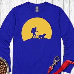 Cocker Spaniel Hiking Long Sleeve Shirt Gift For Dog Lover
