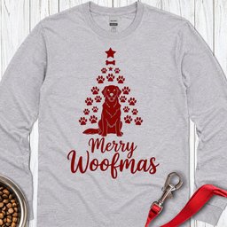Golden Retriever Merry Woofmas Christmas Long Sleeve Shirt Gift For Dog Lover