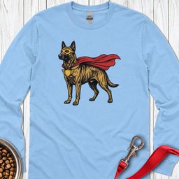 Dutch Shepherd Superhero Long Sleeve Shirt Gift For Dog Lover