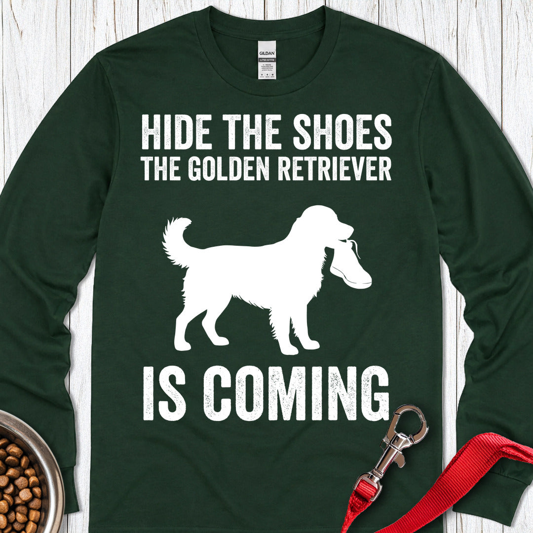 Golden Retriever Shoe Stealer Long Sleeve Shirt Gift For Dog Lover