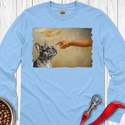 God Creates Merle Frenchie Long Sleeve Shirt Gift For Dog Lover