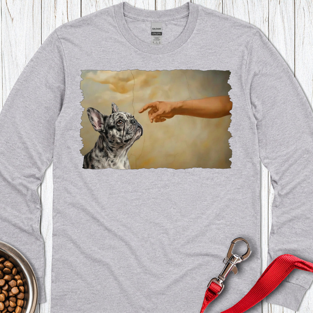 God Creates Merle Frenchie Long Sleeve Shirt Gift For Dog Lover