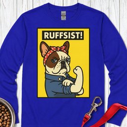 French Bulldog Rosie The Riveter Long Sleeve Shirt Gift For Dog Lover
