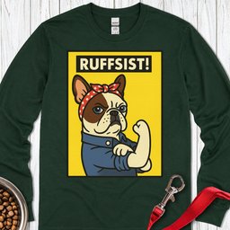 French Bulldog Rosie The Riveter Long Sleeve Shirt Gift For Dog Lover