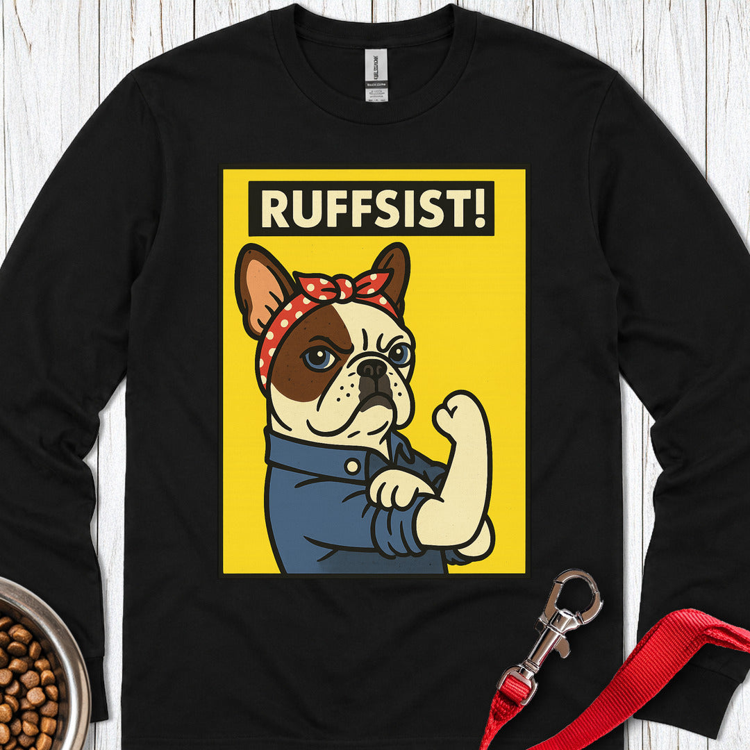 French Bulldog Rosie The Riveter Long Sleeve Shirt Gift For Dog Lover