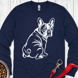 French Bulldog Graphic Long Sleeve Shirt Gift For Dog Lover