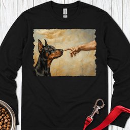 God Creates Doberman Pinscher Long Sleeve Shirt Gift For Dog Lover