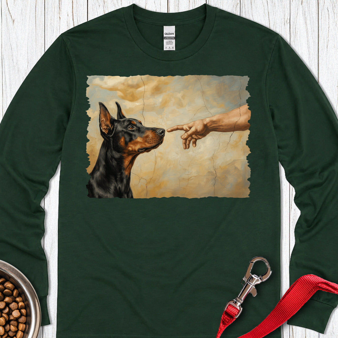 God Creates Doberman Pinscher Long Sleeve Shirt Gift For Dog Lover
