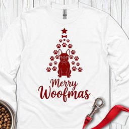 French Bulldog Merry Woofmas Christmas Long Sleeve Shirt Gift For Dog Lover