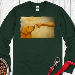 Gods Creates Golden Retriever Long Sleeve Shirt Gift For Dog Lover