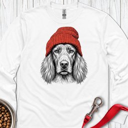 Irish Setter Beanie Long Sleeve Shirt Gift For Dog Lover