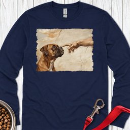 God Creates Fawn Boxer Long Sleeve Shirt Gift For Dog Lover