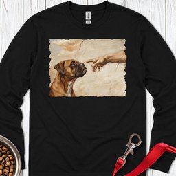 God Creates Fawn Boxer Long Sleeve Shirt Gift For Dog Lover