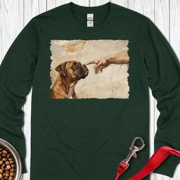 God Creates Fawn Boxer Long Sleeve Shirt Gift For Dog Lover